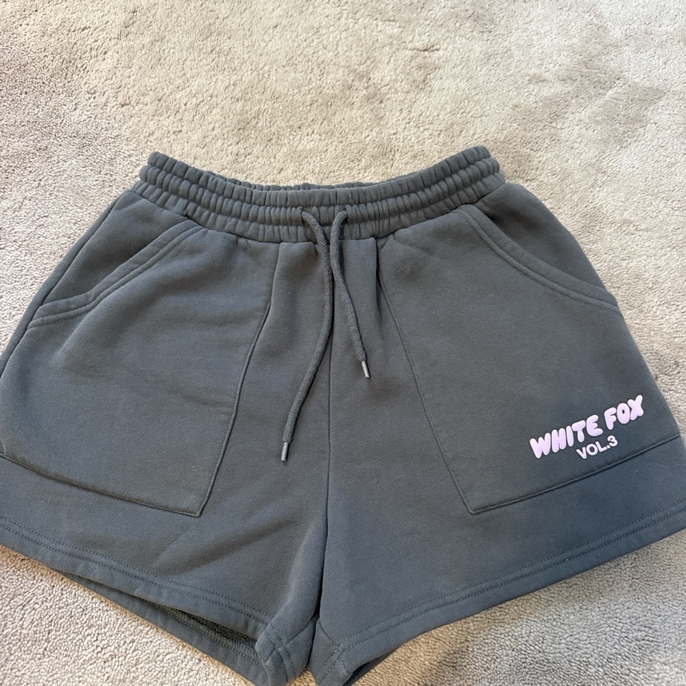 White Fox Boutique Charcoal Athletic Shorts